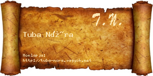 Tuba Nóra névjegykártya