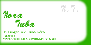 nora tuba business card